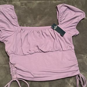 hollister crop top purple